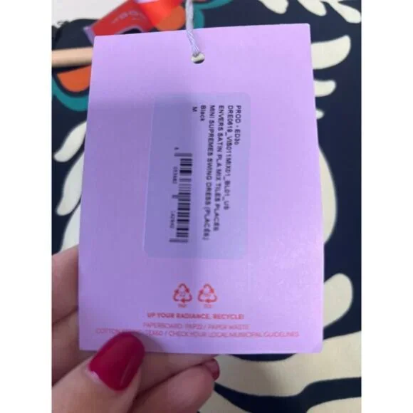 NWT La Double J Mini Supreme Swing Long Fluted Sleeves Dress Black Size: Medium - Picture 6 of 9